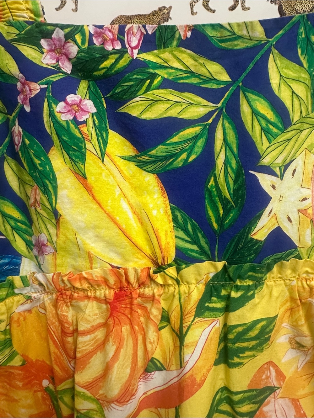 Tropical Farm Rio Yellow & Green Tropical Print Sundress - Size small - Picture 3 of 6
